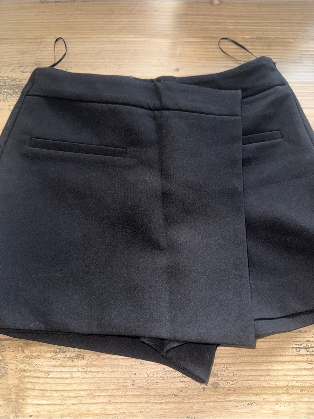 Zara Black Tailored Skort with Front Panel